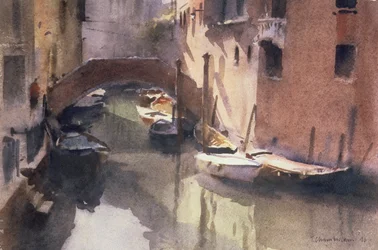 Un Canal Tranquilo en Venecia, 1990